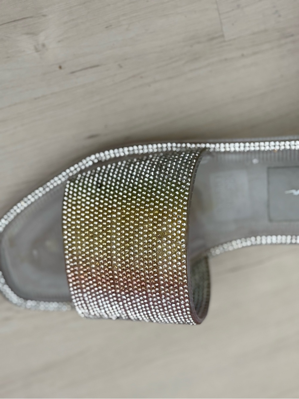 Jessica Simpson Iridescent Crystal Slide Sandals size 8 - Picture 3 of 8